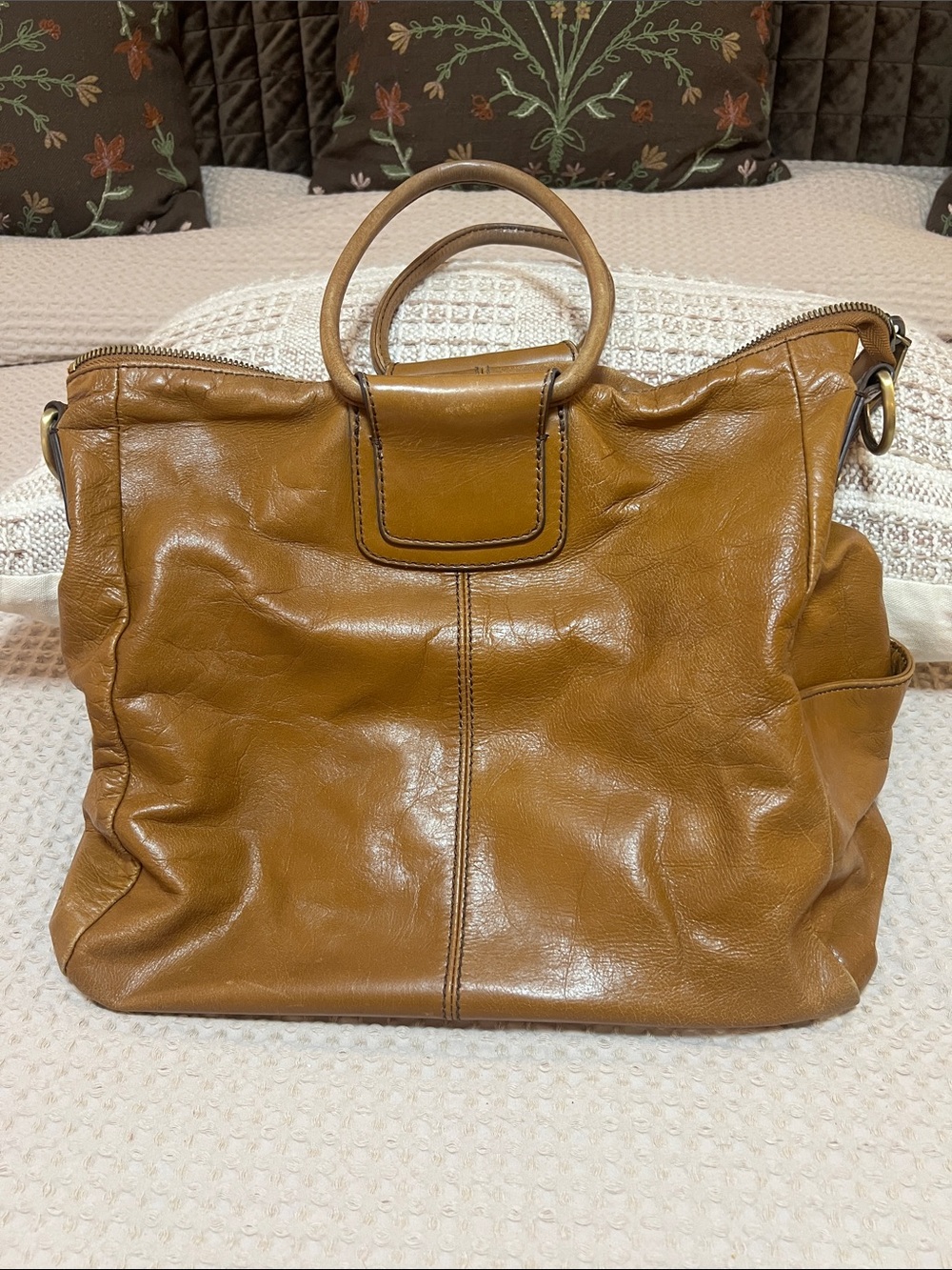HOBO Caramel Leather Tote Bag